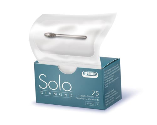 Premier Dental 368023EF Solo Diamond Friction Grip FG #1923VF Very Fine Finishing Single Use Diamond Burs 25/Bx Premier Dental 368023EF Solo Diamond Friction Grip FG #1923VF Very Fine Finishing Single Use Diamond Burs 25/Bx